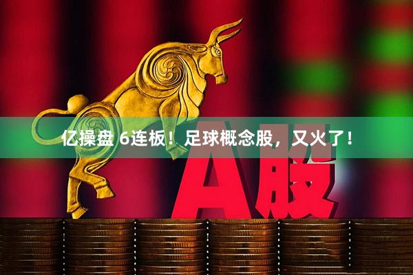 亿操盘 6连板！足球概念股，又火了！