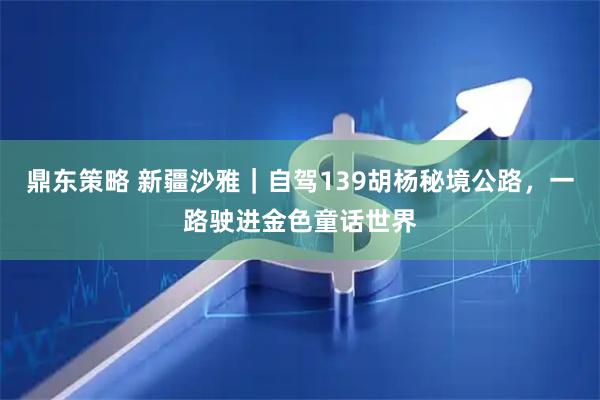 鼎东策略 新疆沙雅｜自驾139胡杨秘境公路，一路驶进金色童话世界