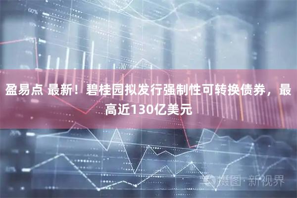 盈易点 最新！碧桂园拟发行强制性可转换债券，最高近130亿美元